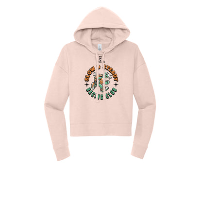 SLOW & STEADY RACING (Black) - Womens Fleece Hoodie
