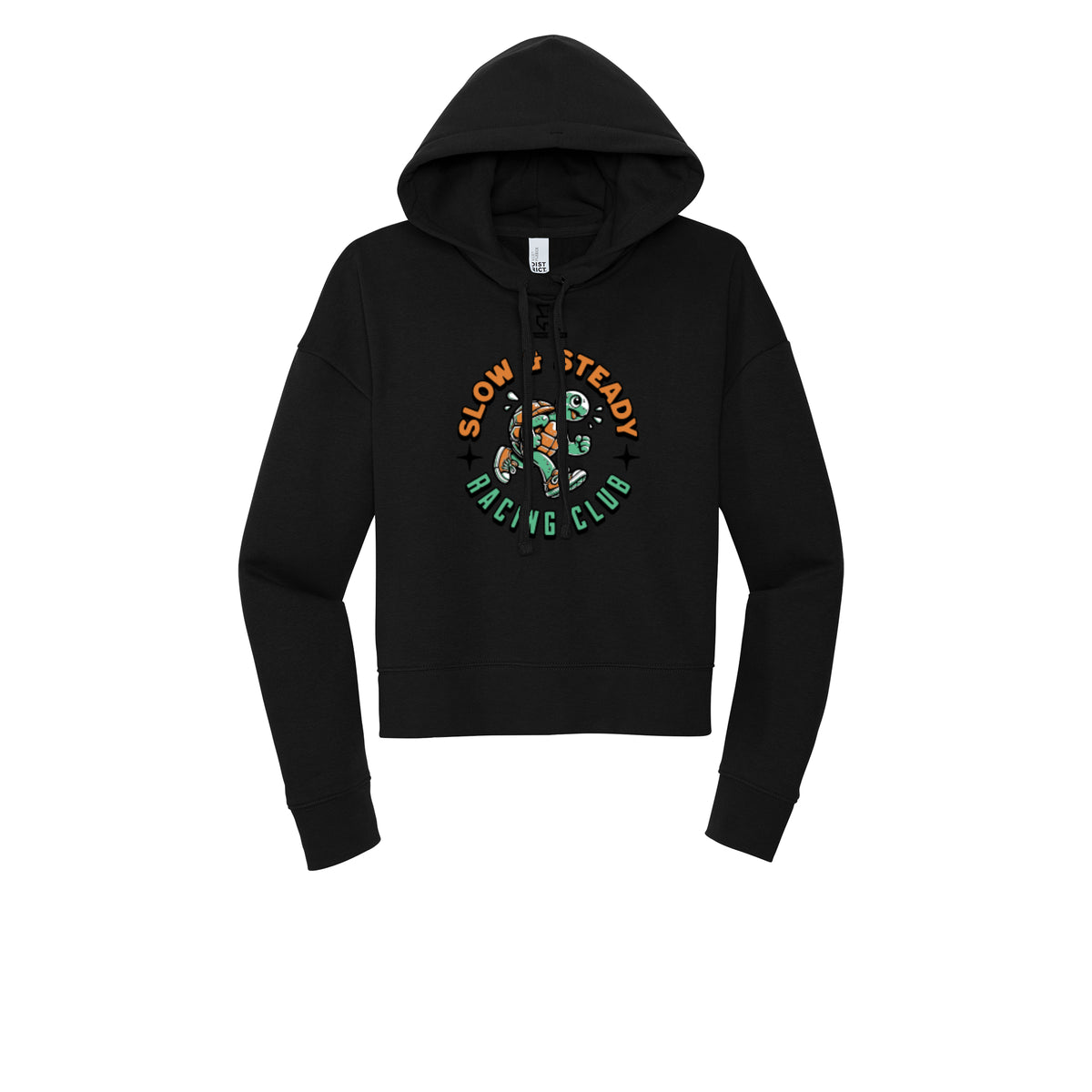 SLOW & STEADY RACING (Black) - Womens Fleece Hoodie