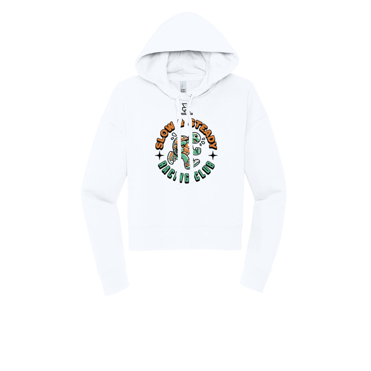 SLOW & STEADY RACING (Black) - Womens Fleece Hoodie
