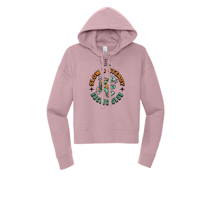 SLOW & STEADY RACING (Black) - Womens Fleece Hoodie