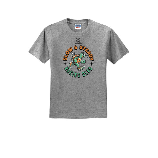SLOW & STEADY RACING (Black) - Short Sleeve Cotton Tee