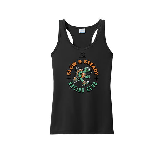 SLOW & STEADY RACING (Black) - Womens Performance Tank