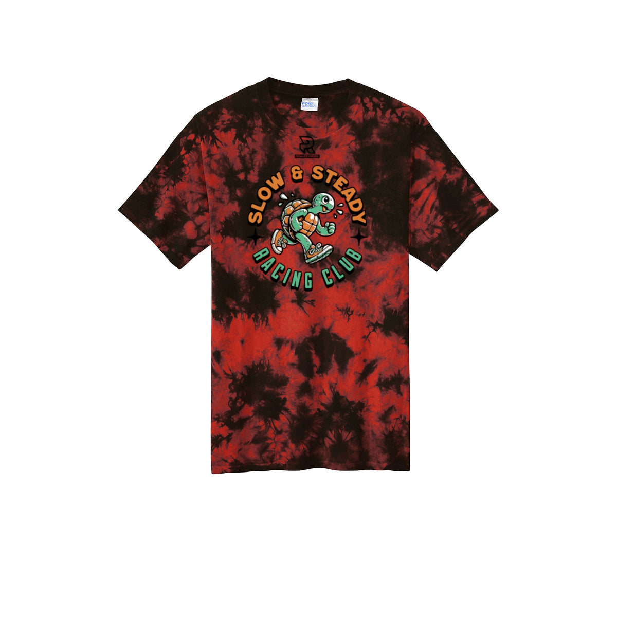 SLOW & STEADY RACING (Black) - Short Sleeve Tie Dye Cotton Tee