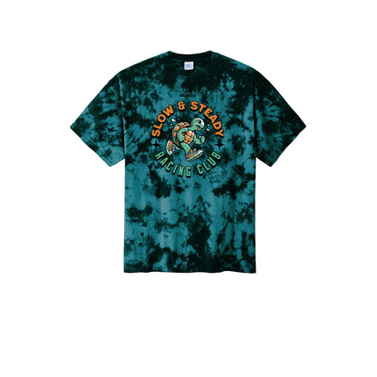 SLOW & STEADY RACING (Black) - Short Sleeve Tie Dye Cotton Tee