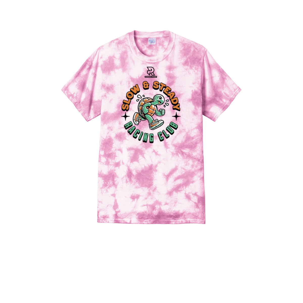 SLOW & STEADY RACING (Black) - Short Sleeve Tie Dye Cotton Tee