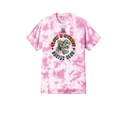 SLOW & STEADY RACING (Black) - Short Sleeve Tie Dye Cotton Tee