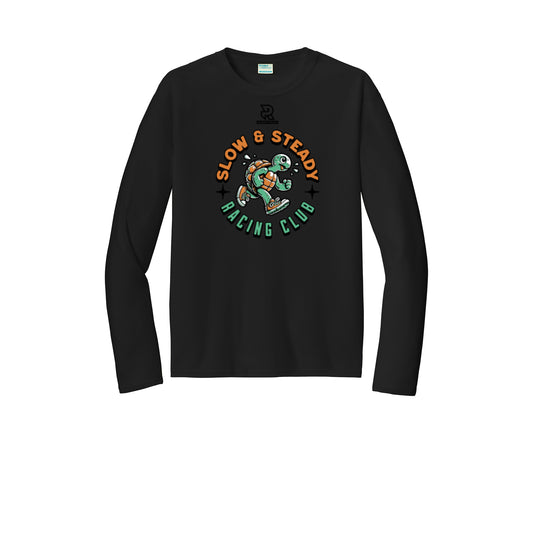 SLOW & STEADY RACING (Black) - Long Sleeve Performance Tee