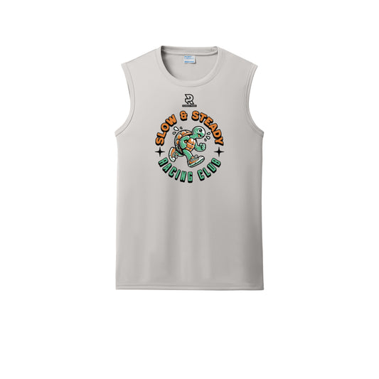 SLOW & STEADY RACING (Black) - Sleeveless Performance Tee