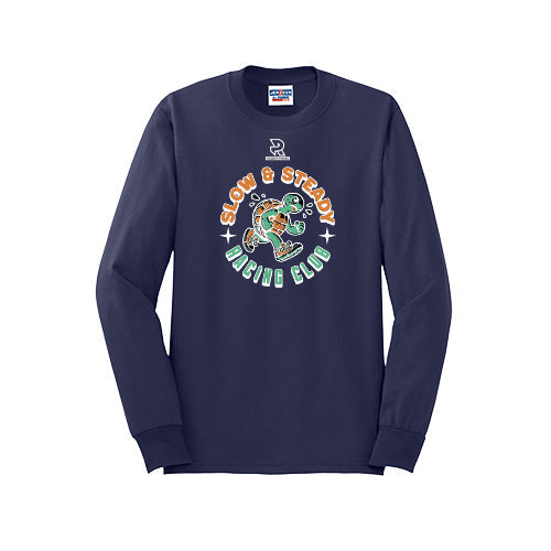 SLOW & STEADY RACING (White) - Long Sleeve 50/50 Tee