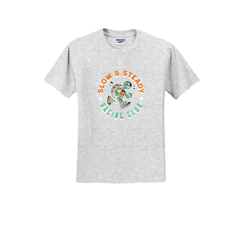 SLOW & STEADY RACING (White) - Short Sleeve 50/50 Tee