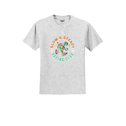 SLOW & STEADY RACING (White) - Short Sleeve 50/50 Tee