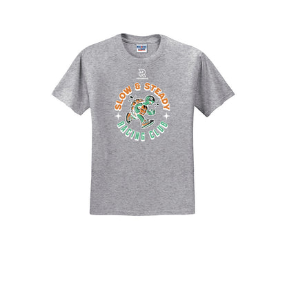 SLOW & STEADY RACING (White) - Short Sleeve 50/50 Tee
