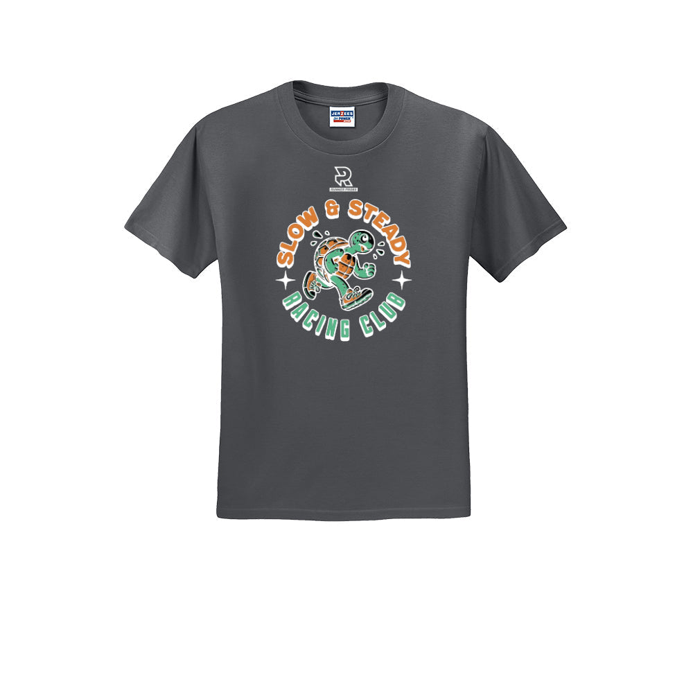 SLOW & STEADY RACING (White) - Short Sleeve 50/50 Tee