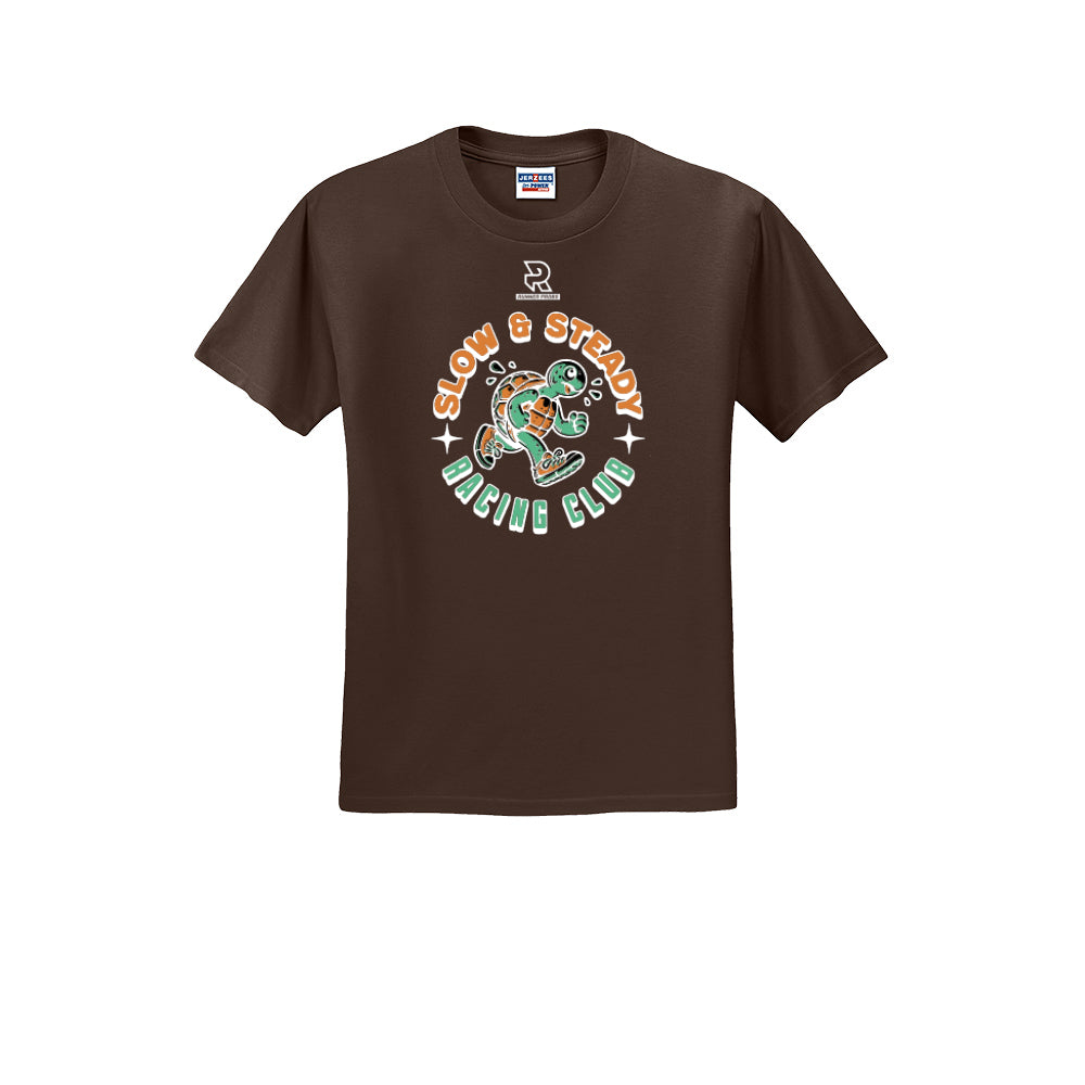 SLOW & STEADY RACING (White) - Short Sleeve 50/50 Tee