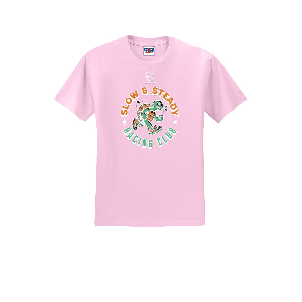 SLOW & STEADY RACING (White) - Short Sleeve 50/50 Tee