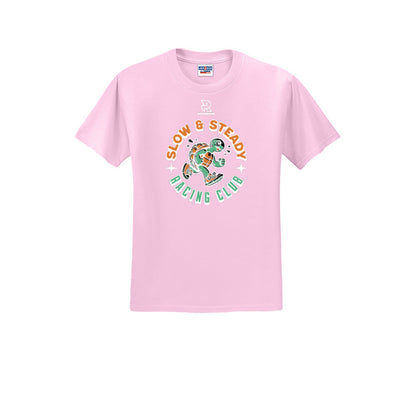SLOW & STEADY RACING (White) - Short Sleeve 50/50 Tee