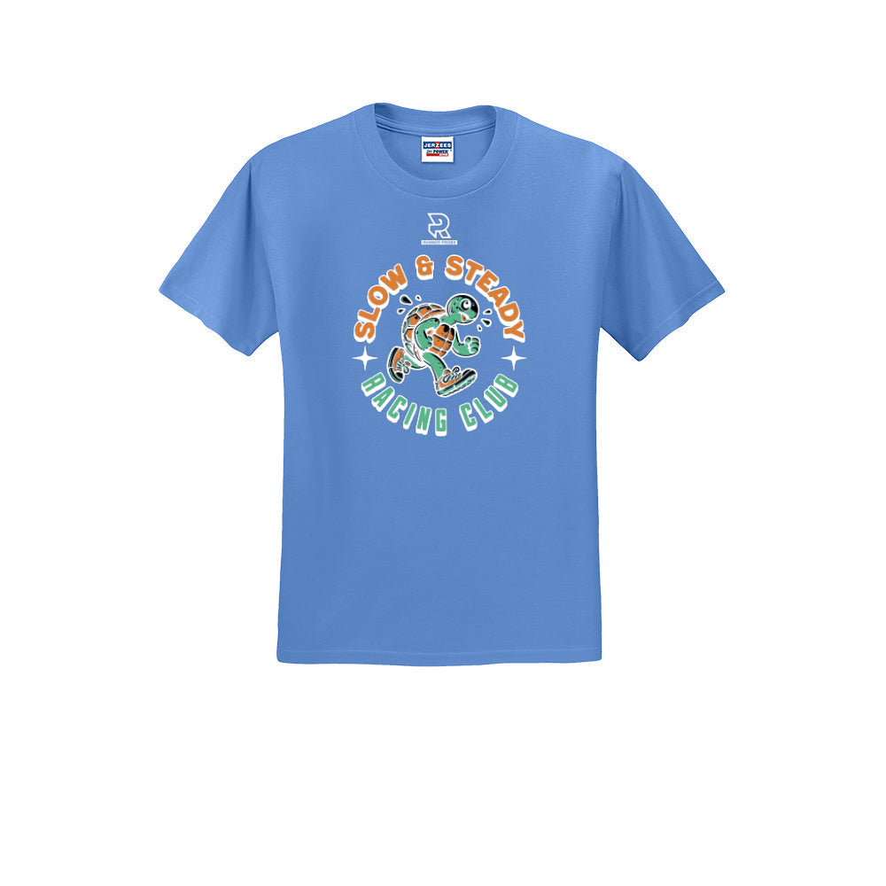 SLOW & STEADY RACING (White) - Short Sleeve 50/50 Tee