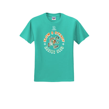 SLOW & STEADY RACING (White) - Short Sleeve 50/50 Tee
