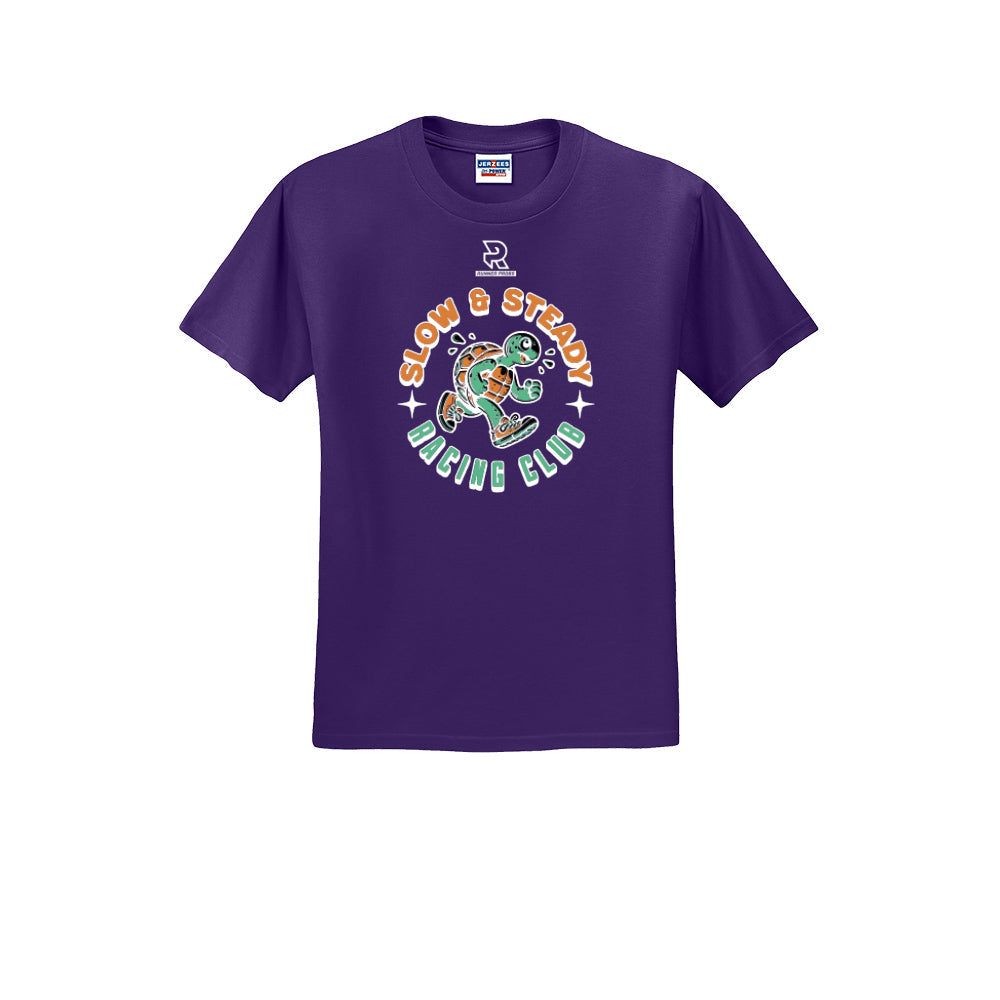SLOW & STEADY RACING (White) - Short Sleeve 50/50 Tee
