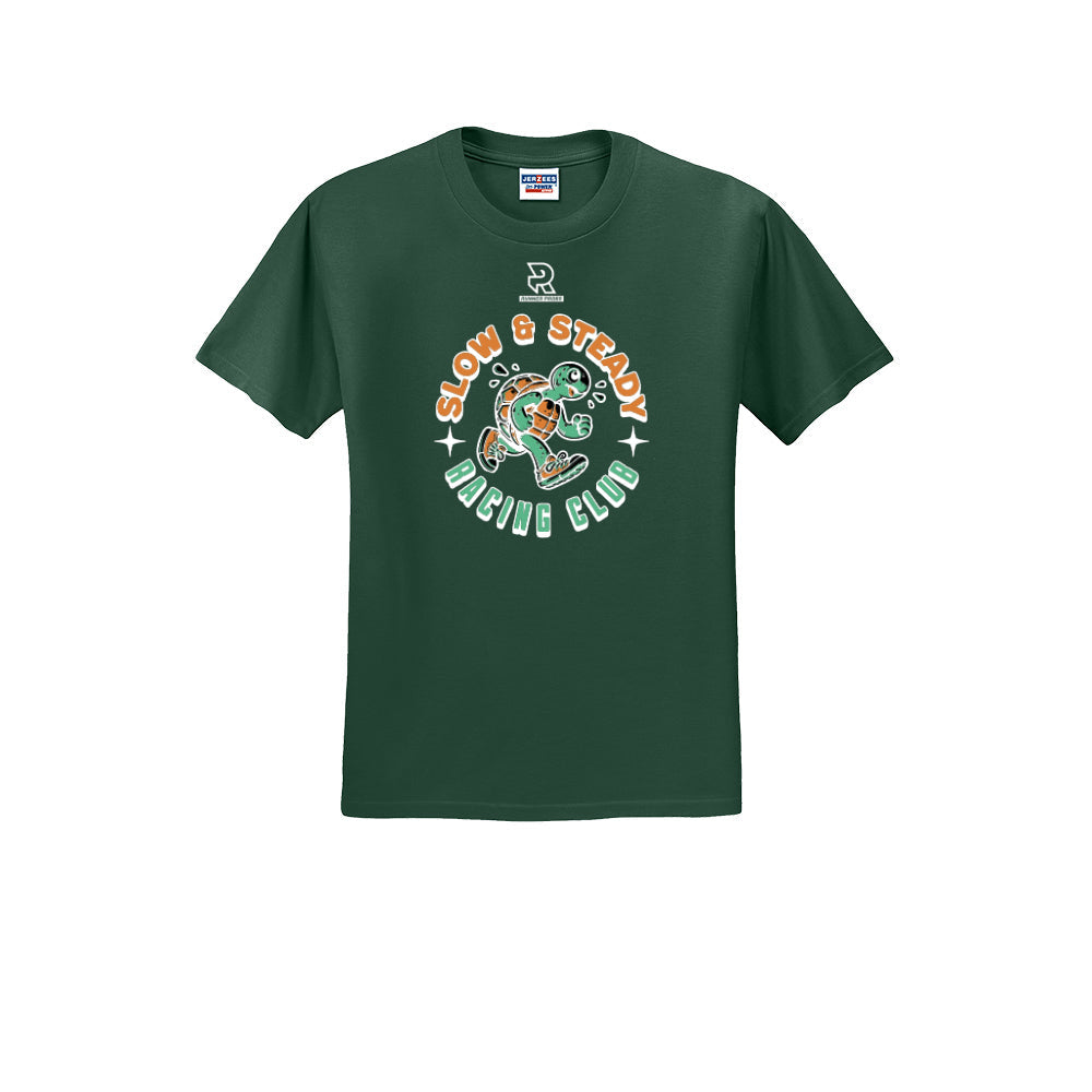 SLOW & STEADY RACING (White) - Short Sleeve 50/50 Tee