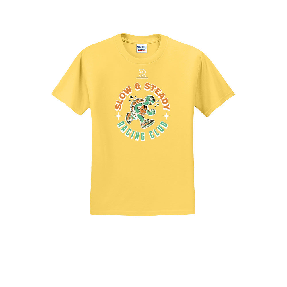 SLOW & STEADY RACING (White) - Short Sleeve 50/50 Tee