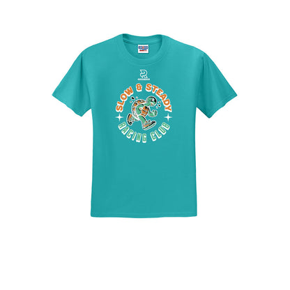 SLOW & STEADY RACING (White) - Short Sleeve 50/50 Tee