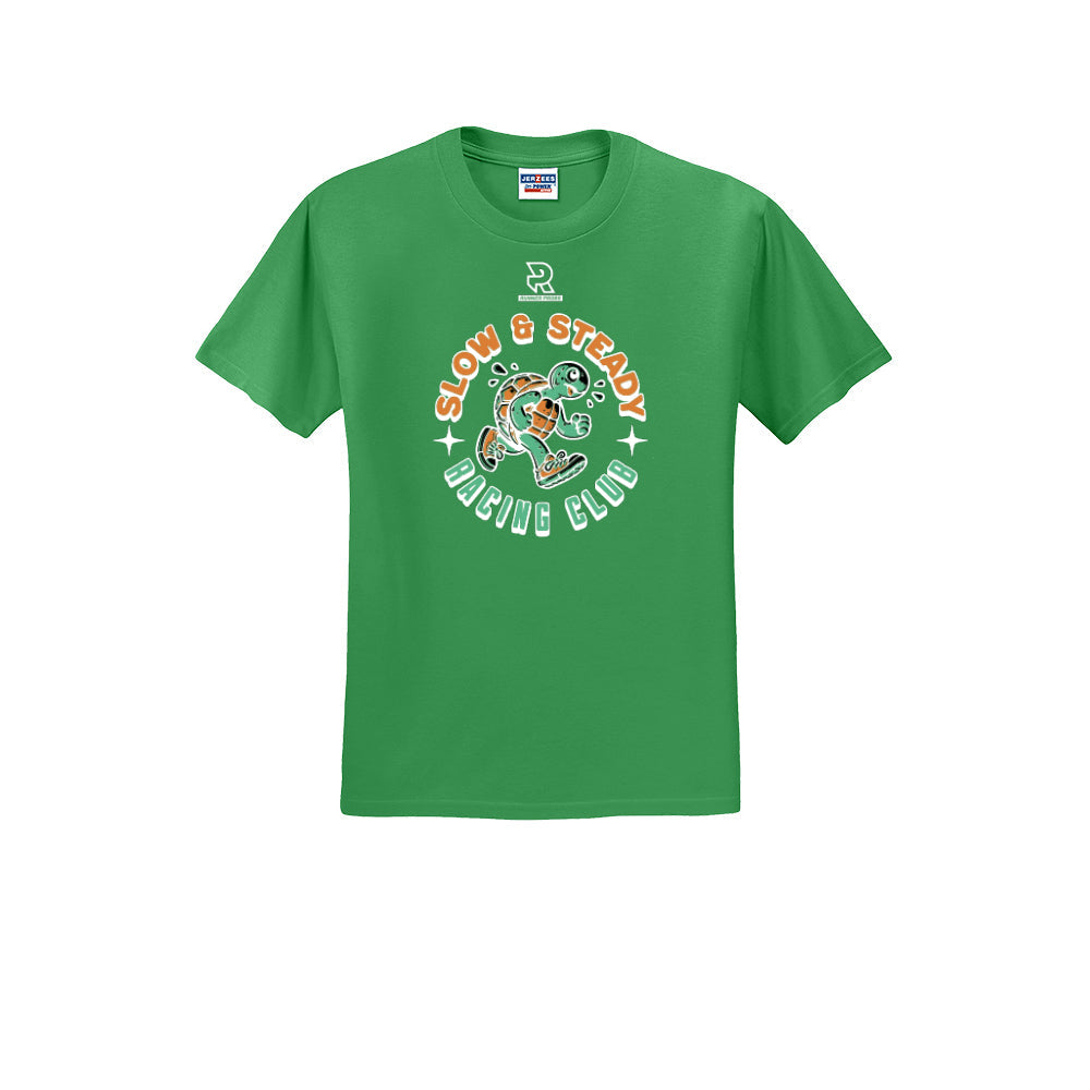 SLOW & STEADY RACING (White) - Short Sleeve 50/50 Tee