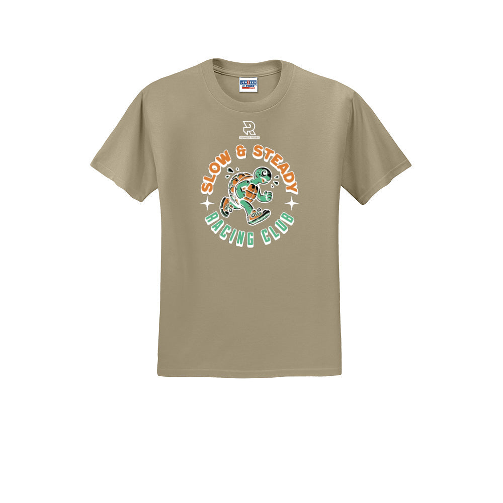 SLOW & STEADY RACING (White) - Short Sleeve 50/50 Tee