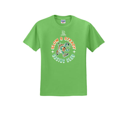 SLOW & STEADY RACING (White) - Short Sleeve 50/50 Tee