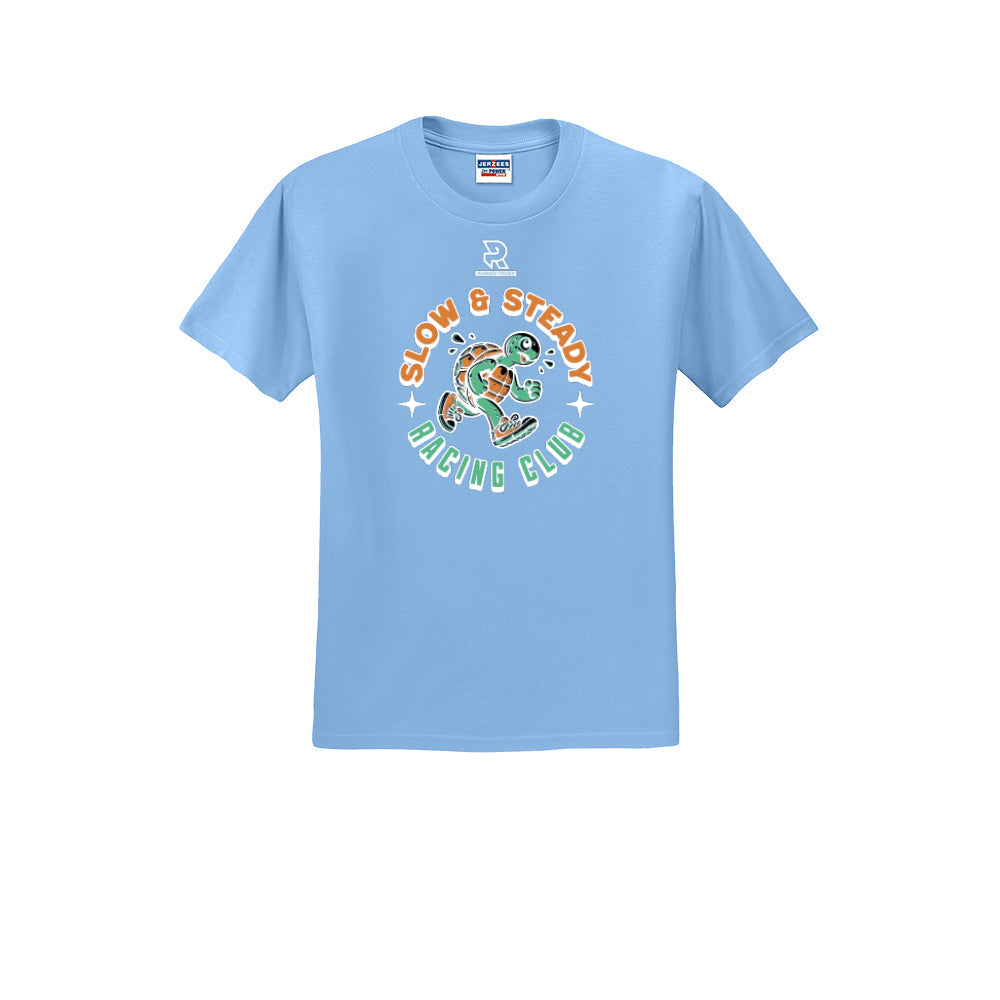 SLOW & STEADY RACING (White) - Short Sleeve 50/50 Tee