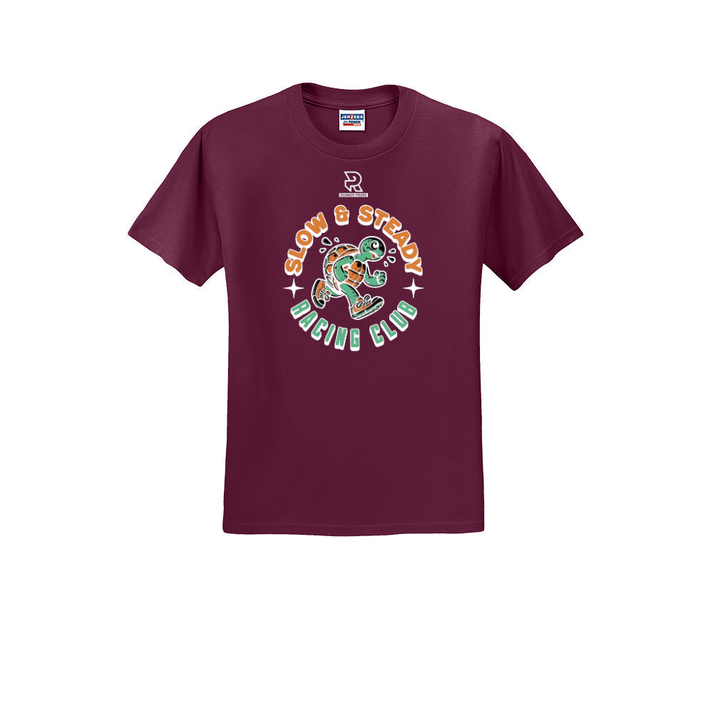 SLOW & STEADY RACING (White) - Short Sleeve 50/50 Tee