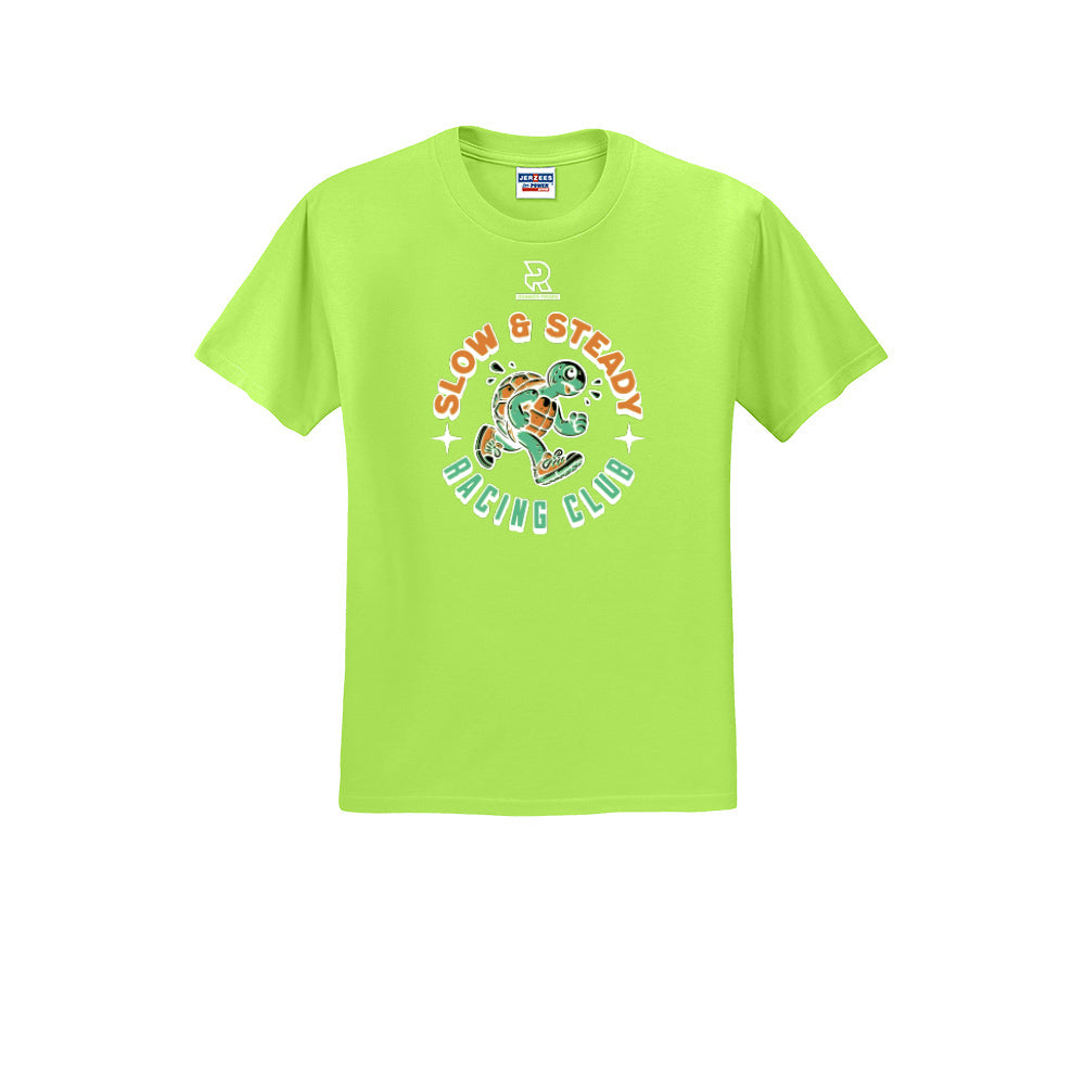 SLOW & STEADY RACING (White) - Short Sleeve 50/50 Tee