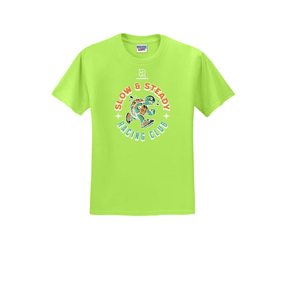 SLOW & STEADY RACING (White) - Short Sleeve 50/50 Tee