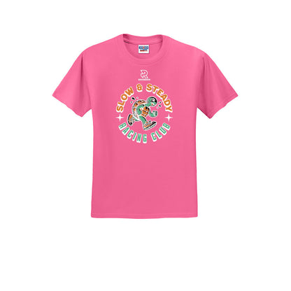 SLOW & STEADY RACING (White) - Short Sleeve 50/50 Tee