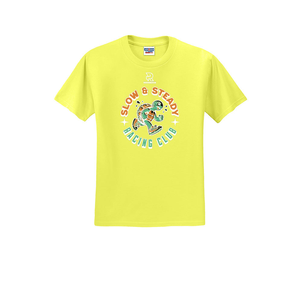 SLOW & STEADY RACING (White) - Short Sleeve 50/50 Tee