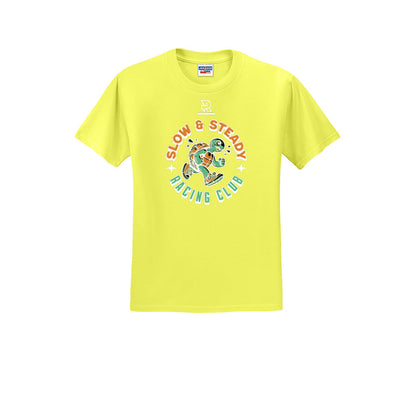 SLOW & STEADY RACING (White) - Short Sleeve 50/50 Tee