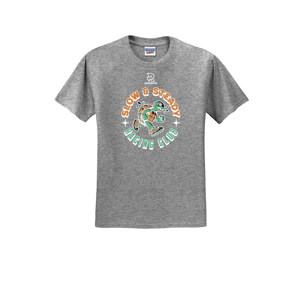 SLOW & STEADY RACING (White) - Short Sleeve 50/50 Tee