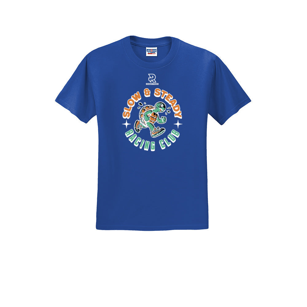 SLOW & STEADY RACING (White) - Short Sleeve 50/50 Tee