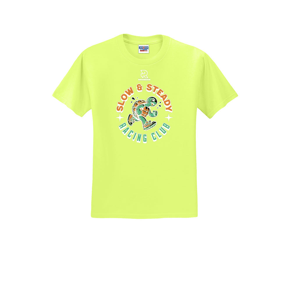 SLOW & STEADY RACING (White) - Short Sleeve 50/50 Tee