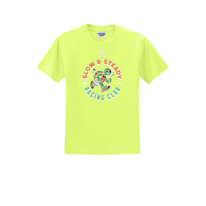 SLOW & STEADY RACING (White) - Short Sleeve 50/50 Tee