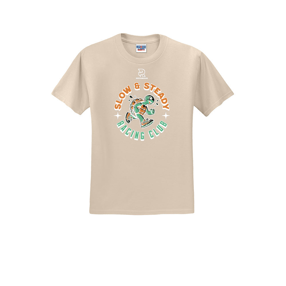 SLOW & STEADY RACING (White) - Short Sleeve 50/50 Tee