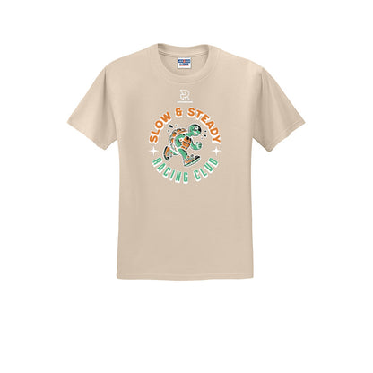 SLOW & STEADY RACING (White) - Short Sleeve 50/50 Tee