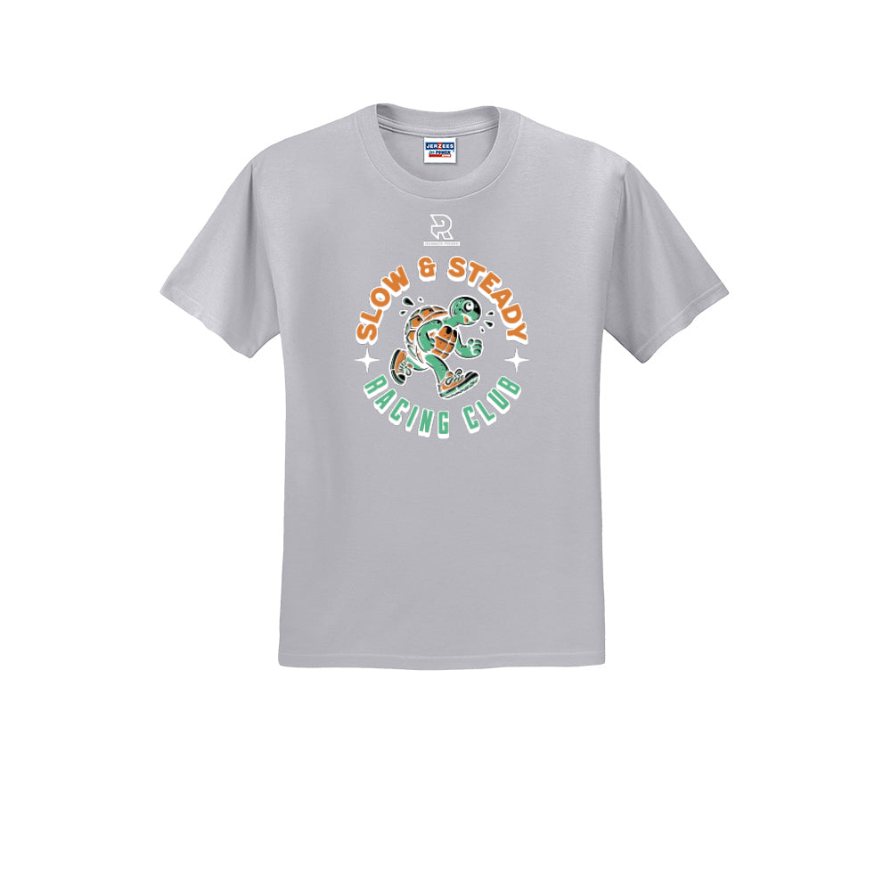 SLOW & STEADY RACING (White) - Short Sleeve 50/50 Tee