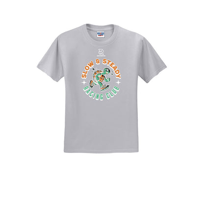 SLOW & STEADY RACING (White) - Short Sleeve 50/50 Tee