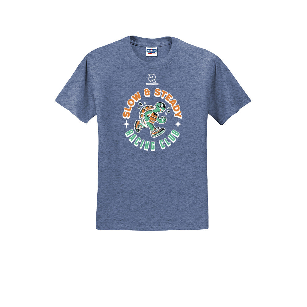 SLOW & STEADY RACING (White) - Short Sleeve 50/50 Tee