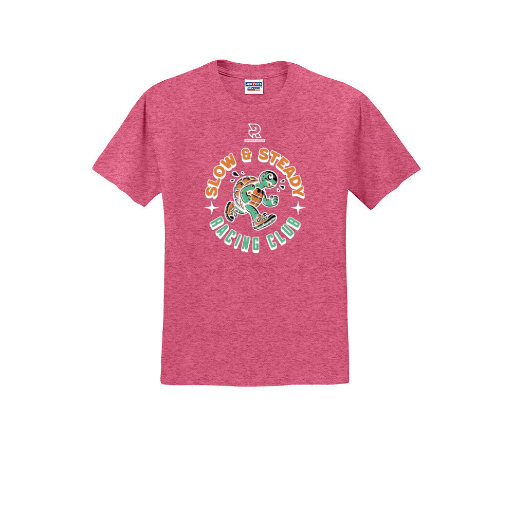 SLOW & STEADY RACING (White) - Short Sleeve 50/50 Tee