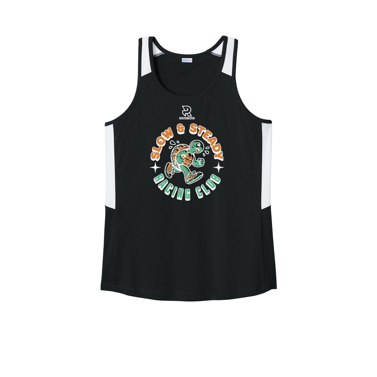 SLOW & STEADY RACING (White) - Womens Club Track Tank