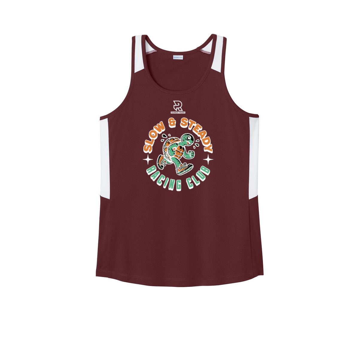 SLOW & STEADY RACING (White) - Womens Club Track Tank