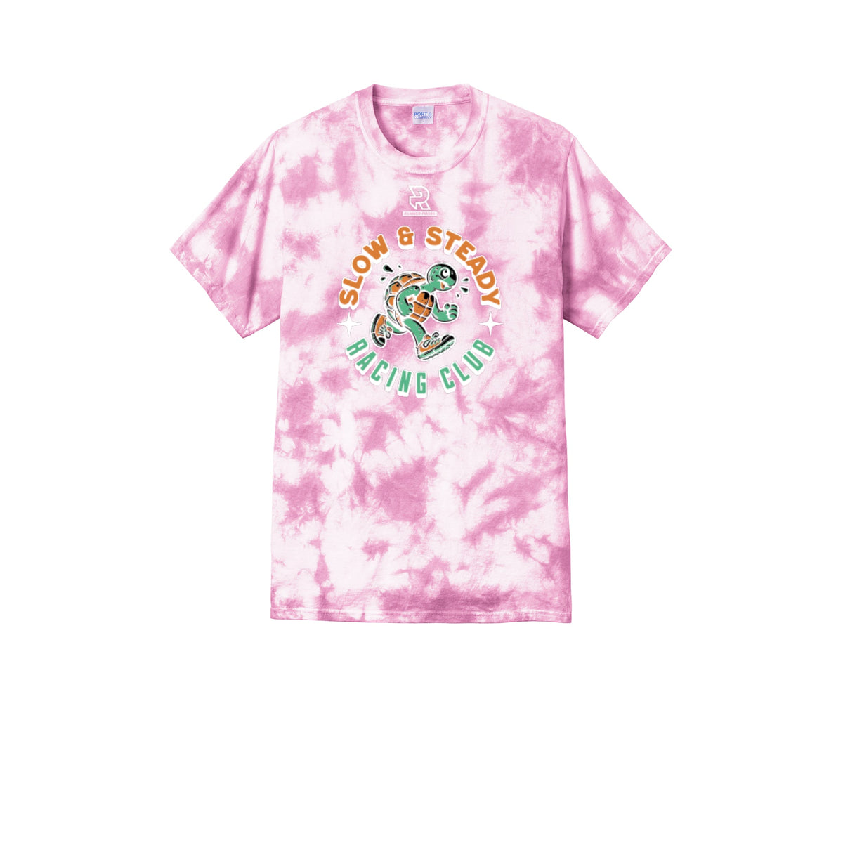 SLOW & STEADY RACING (White) - Short Sleeve Tie Dye Cotton Tee