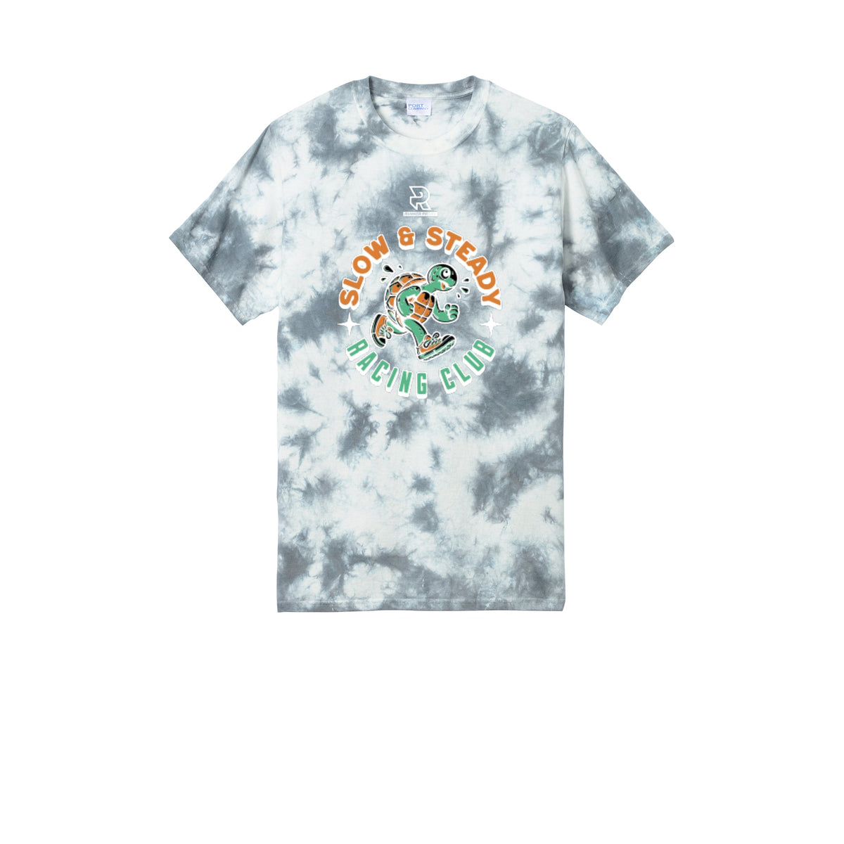 SLOW & STEADY RACING (White) - Short Sleeve Tie Dye Cotton Tee